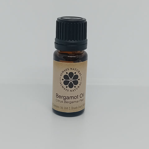 Bergamot Essential Oil in Amber Glass Bottle by Always Natural