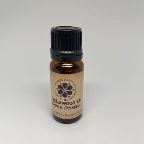 Cedarwood Essential Oil in Amber Glass Bottle by Always Natural