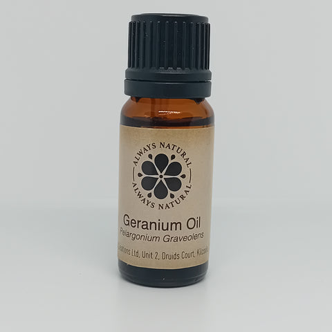 Geranium Essential Oil in Amber Glass Bottle by Always Natural