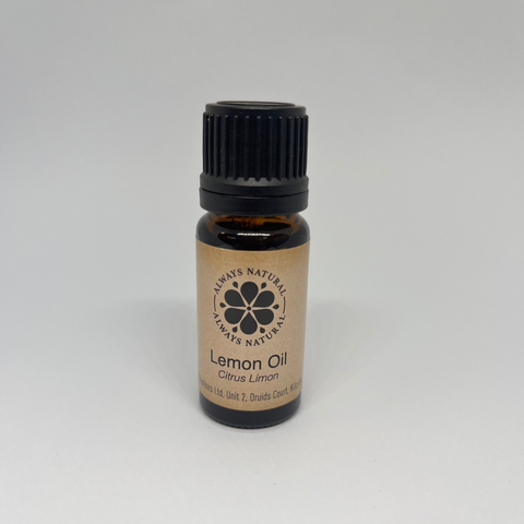 Lemon Essential Oil in Amber Glass Bottle by Always Natural