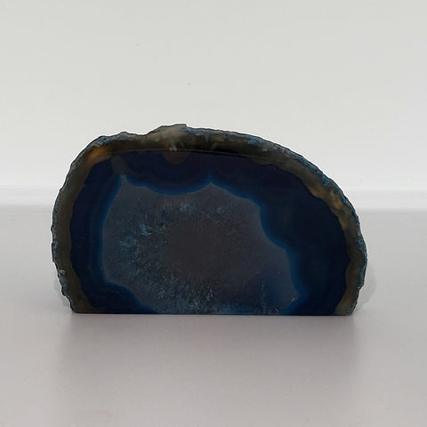 Polished Teal Agate Geode which combines tranquil energy with a spark of creative inspiration