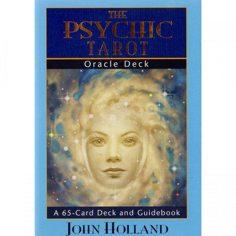 The Psychic Tarot Oracle Deck by John Holland featuring a 65-card deck and guidebook designed for intuitive and psychic guidance.