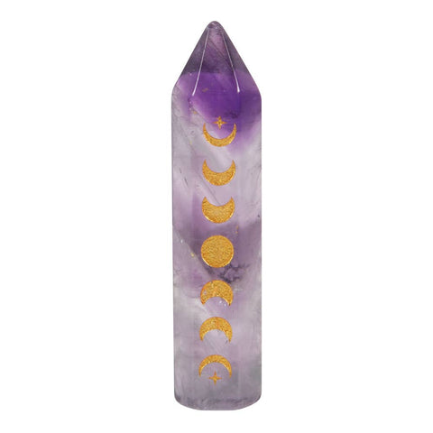 Amethyst Moon Phase Crystal Point - 5cm
