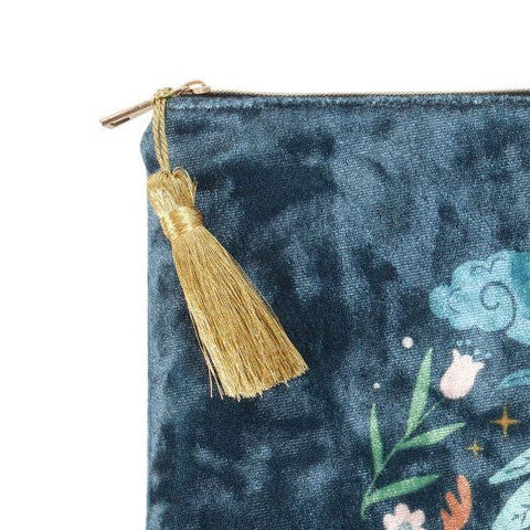 Mystical Midnight Hare Velvet Makeup Bag