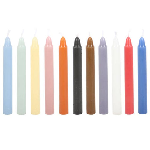 Pack of 12 Mixed Colour Magic Spell Candles