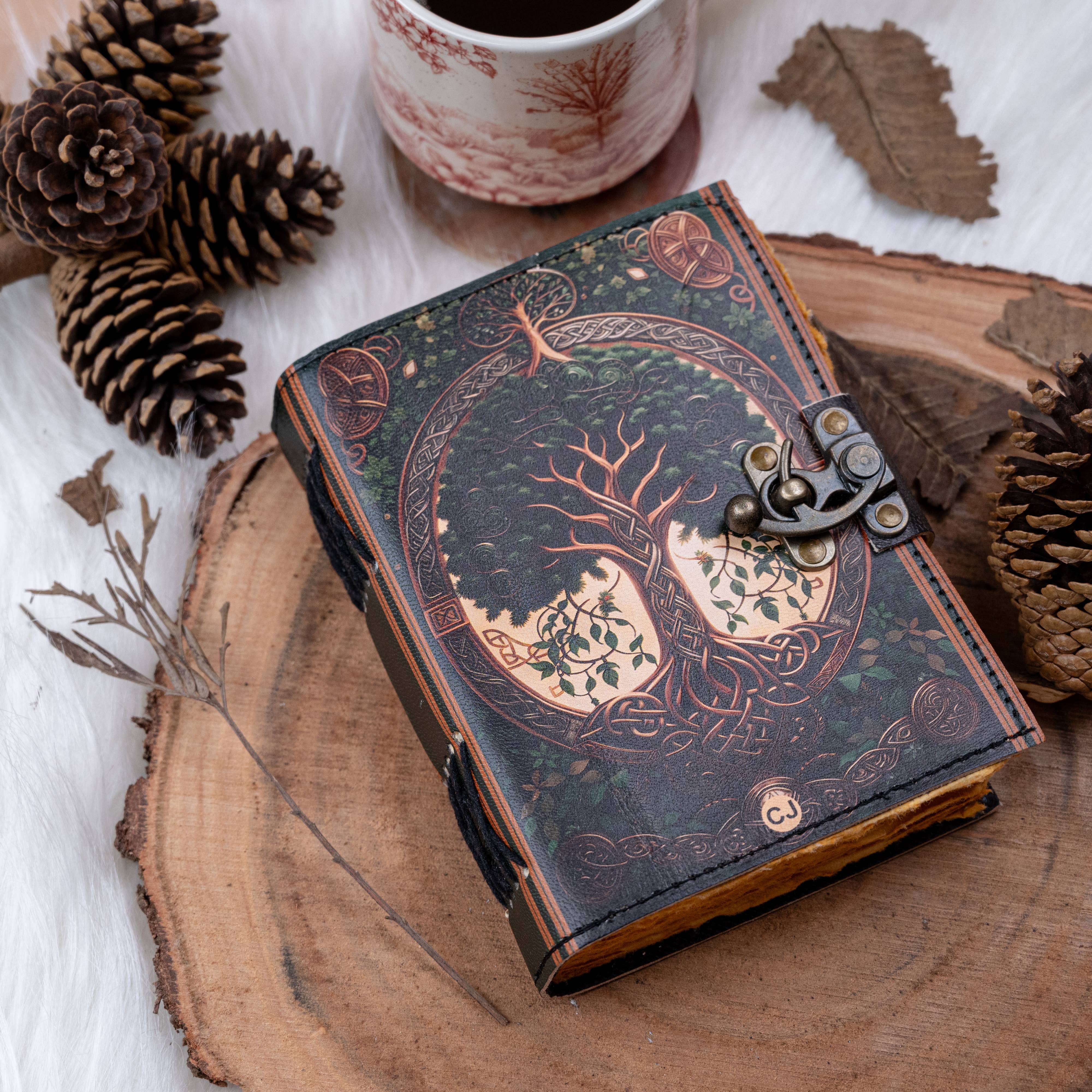 Tree of Life Leather Journal Vintage Notebook | Fragrant Heaven