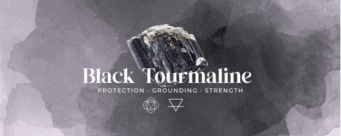 Black tourmaline crystal - Protection, grounding & strength - Fragrant Heaven Ireland