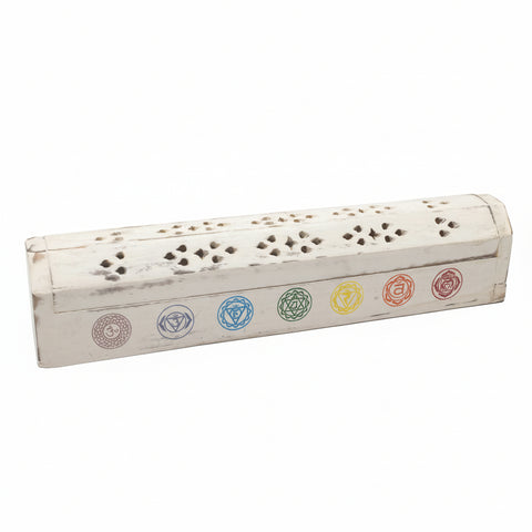 Wooden 7 Chakra Incense Ash Catcher Box