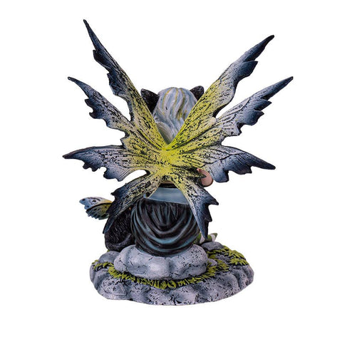 Fairy with Black Cat Statue