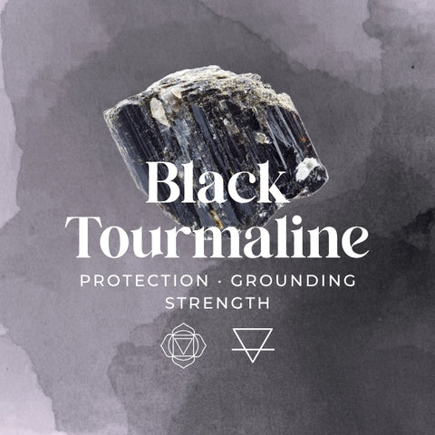 Black tourmaline crystals Ireland — tumbled stones, raw pieces and bracelets — Fragrant Heaven