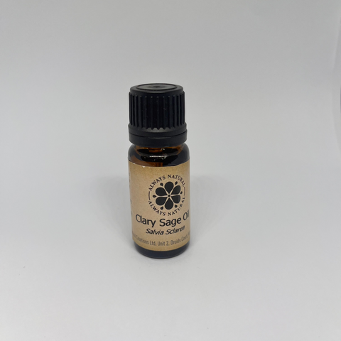 Clary Sage Essential Oil in Amber Glass Bottle by Always Natural