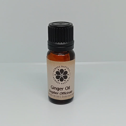 Ginger Essential Oil in Amber Glass Bottle by Always Natural