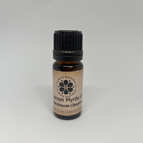 Lemon Myrtle Essential Oil in Amber Glass Bottle by Always Natural