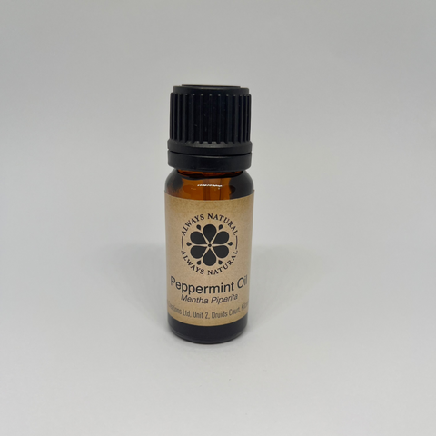 Peppermint Essential Oil in Amber Glass Bottle by Always Natural