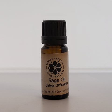 Sage Essential Oil in Amber Glass Bottle by Always Natural