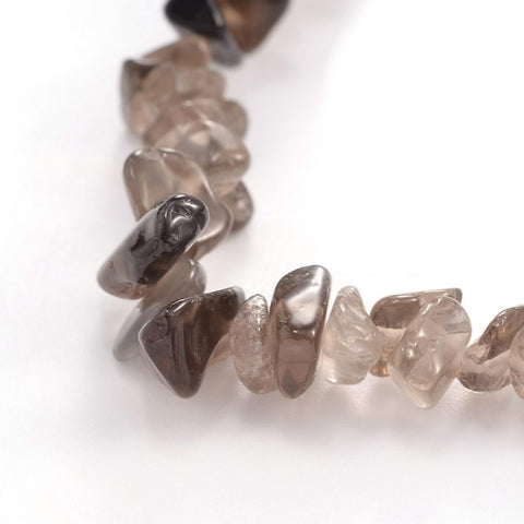 Smokey Quartz Chip Bracelet detail – grounding and protective healing crystal bracelet that promotes calm, clarity, and emotional balance