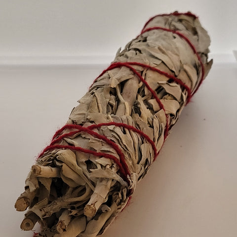 9-inch White Sage Smudge Stick on a white background, designed for deep energy cleansing and large spaces.