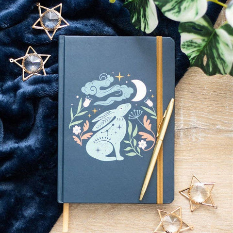 Mystical Midnight Hare A5 Notebook