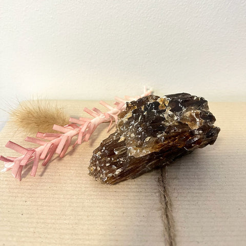 Amber Calcite raw one of a kind crystal for confidence and motivation