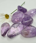 Amethyst tumbled stone for anxiety relief and clarity — healing crystals Ireland, Fragrant Heaven