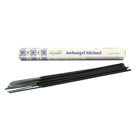 Archangel Michael Incense Sticks — Di Giuliani incense infused with citrus, patchouli, and sandalwood for strength, courage, and protection.