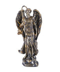 Archangel Raphael resin statue holding a staff and healing vessel, symbolizing healing, compassion, and restoration. Used for altars, sacred spaces, and spiritual decor.