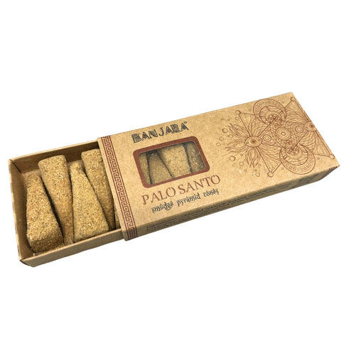 Banjara palo santo smudge pyramid incense cones box