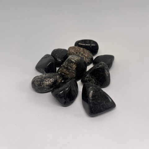 Black tourmaline tumbled stone for protection and grounding — healing crystals Ireland, Fragrant Heaven