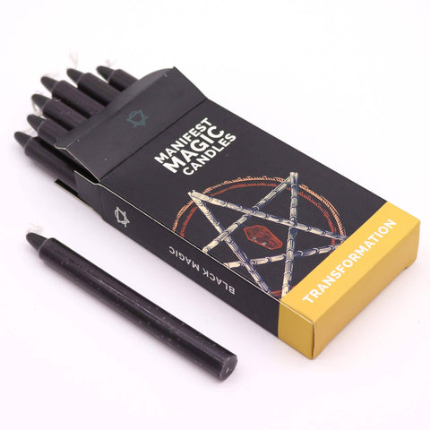 Black ritual candles for manifestation and spiritual practices