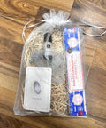 Calm Intention Gift Bag with Nag Champa incense, Lavender oil and Selenite crystal