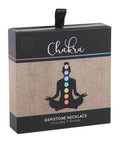 Chakra Gemstone Crystal Healing Necklace Kit in sliding gift box with chakra design