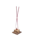 Wooden incense holder base for sticks and cones