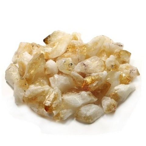 Collection of natural citrine raw stone pieces with polished points showing range of warm golden yellow tones — Fragrant Heaven