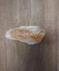Natural citrine raw stone with polished point on white background, 7cm — Fragrant Heaven