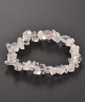 Clear Quartz Chip Bracelet — image of a stretch bracelet made of natural clear quartz crystal chips, known for clarity, balance, and amplifying energy and intentions.