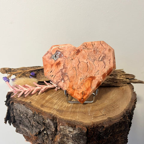 Cotton Candy Agate Puff Heart one of a kind crystal for comfort and heart energy