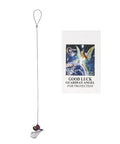 Good luck guardian angel hanging crystal with faceted prism for protection and positive energy