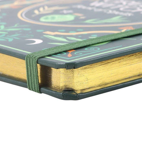 Green Witch A5 Notebook Elastic Closure Detail