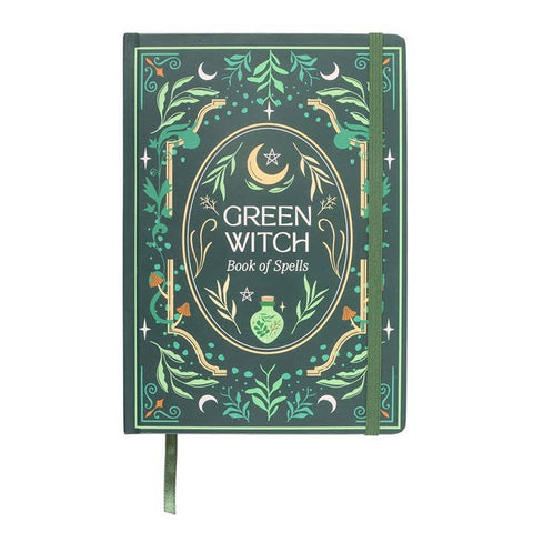 Green Witch A5 Notebook Front Cover