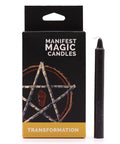 Pack of black manifest magic transformation ritual candles