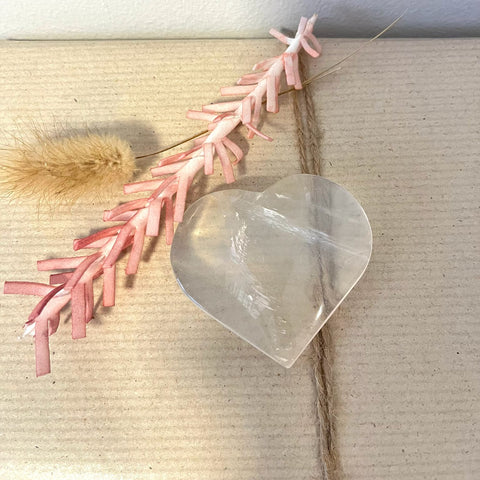 Milky Quartz Puff Heart one of a kind crystal for calm and clarity