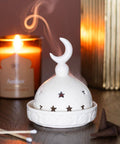 Moon Mosque Incense and Tealight Holder Lit