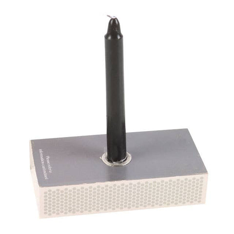 Grey protection spell candle in box holder
