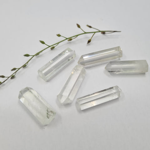 Clear Quartz crystal point symbolising clarity, healing, and amplification. Associated with the Crown Chakra and known as the master healer for energy and meditation.
