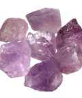 Raw amethyst chunks showing natural purple crystal formations — sold individually, approximately 8.5cm — Fragrant Heaven
