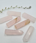Rose Quartz crystal point with soft pink tones symbolising love, compassion, and emotional healing. Associated with the Heart Chakra and the signs Taurus, Libra, and Scorpio.
