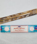 Satya Money Matrix Nag Champa Incense Sticks 15g box on a white background, designed to attract abundance.