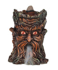 Small Green Man Backflow Incense Burner with smoke cascading from the mouth creating a misty waterfall effect.
