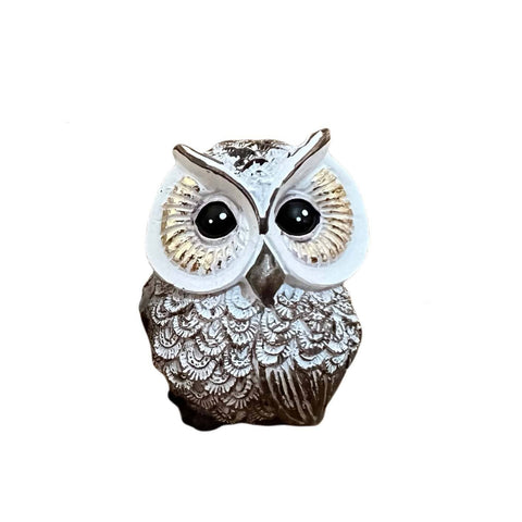 Small Resin Owl Figurine Decorative Statue