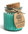 Soy pot fragrance jar candle with cork lid in Apple & Cinnamon scent
